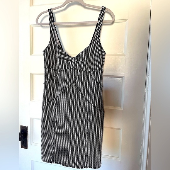 Free People black and white polka dot bodycon dress - Picture 3 of 8